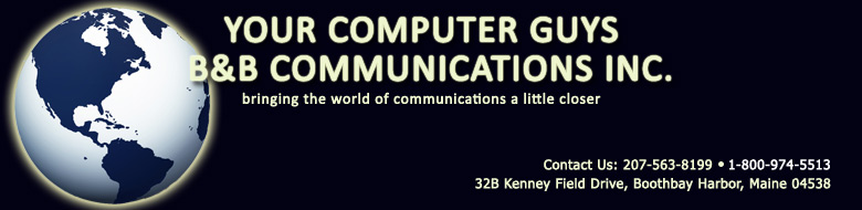 B & B Communications Logo and Address